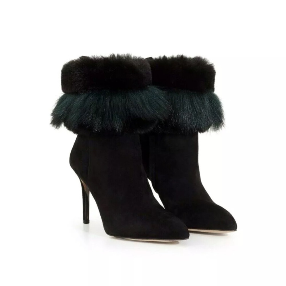Sam Edelman Oleana Suede Boots With Faux Fur 6